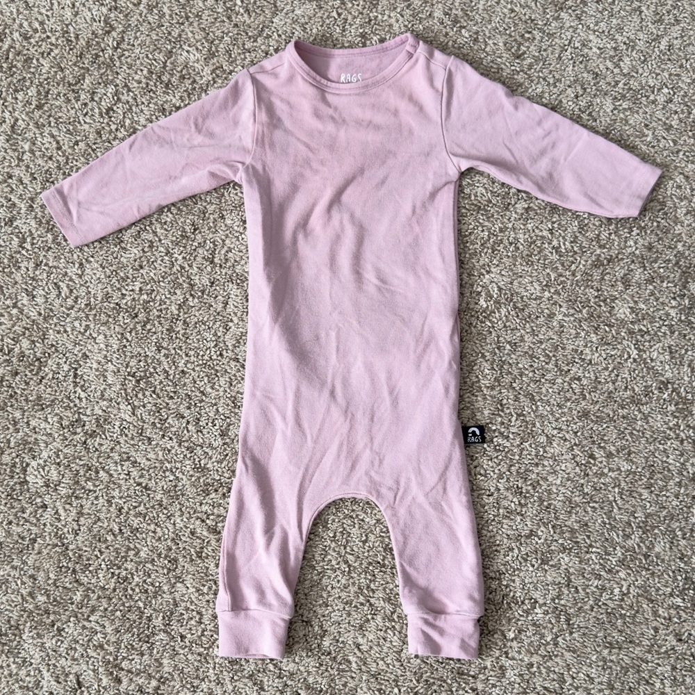 RAGS essential baby girls romper peekabooty purple one piece outfit 0-3 months